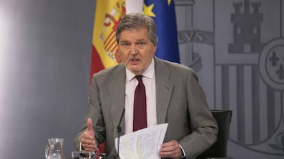 &Iacute;&ntilde;igo M&eacute;ndez de Vigo, ministro de Educaci&oacute;n, Cultura y Deporte, durante la rueda de prensa del Consejo de Ministros.