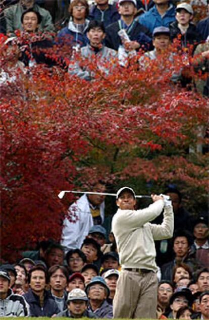 Tiger Woods, durante la tercera vuelta del torneo de Gotemba.