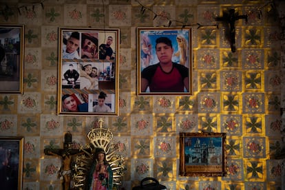 Altar para Ósman Miranda, uno de los migrantes asesinados en Camargo (Tamaulipas) en enero de 2021.
