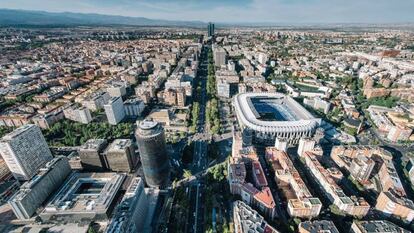 Paseo de la Castellana en Madrid.