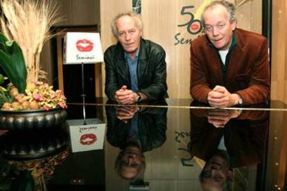 Los hermanos Jean Pierre, a la izquierda, y Luc Dardenne, en la Seminci.