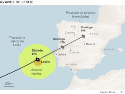 Avisos en 39 provincias, más Ceuta y Melilla, por lluvias, tormentas, viento y fenómenos costeros