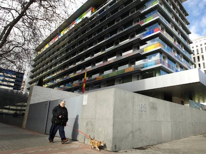 Fachada de la sede del INE en Madrid.