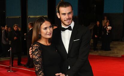 Gareth Bale y Emma Rhys-Jones, en Londres, en 2015.