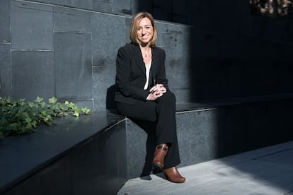Carme Chacón, durante la entrevista