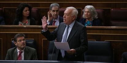 Jos&eacute; Manuel Garc&iacute;a-Margallo en el Congreso.