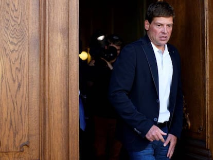 Jan Ullrich sale de un juzgado de Suiza el pasado septiembre.