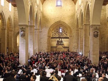 Un momento de la inauguración de la iglesia restaurada de Santa María de Úbeda, el 21 de abril del año pasado.