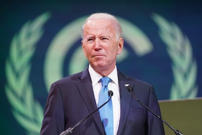 Joe Biden, este martes, en la Conferencia del Clima de Glasgow.