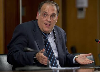 Javier Tebas, presidente de la Liga de F&uacute;tbol Profesional