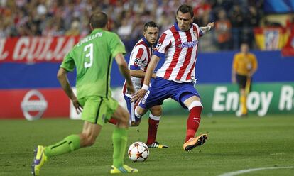 Mandzukic durante el partido entre el Atlético Madrid-Juventus Champions League.