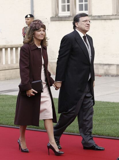 El presidente de la Comisi&oacute;n Europea, Jos&eacute; Manuel Durao Barroso y su esposa.