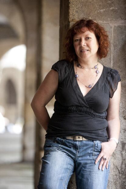 Isabelle Kerdudo, en el casco histórico de Santiago.