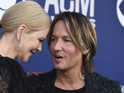 Nicole Kidman y Keith Urban a su llegada a los 54º Country Music Awards, celebrados el 7 de abril en Las Vegas, Nevada.