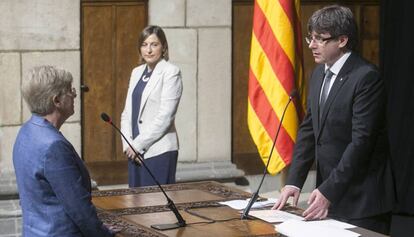 Presa de possessió de la nova consellera d'Ensenyament, Clara Ponsatí.