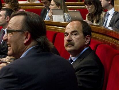 El diputado de CiU Xavier Crespo en el Parlament.