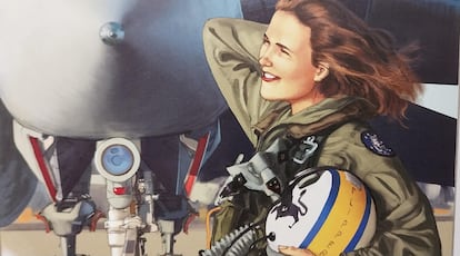 La aviadora Kara Hultgreen en el álbum 'Tomcat'.