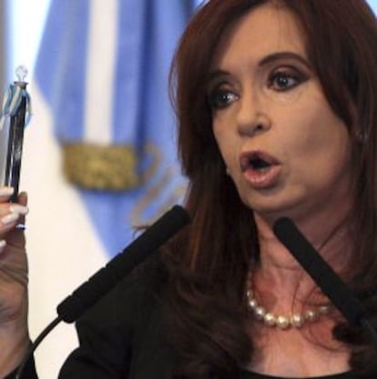 La presidenta argentina, Cristina Fernández de Kirchner, en abril, en Buenos Aires.