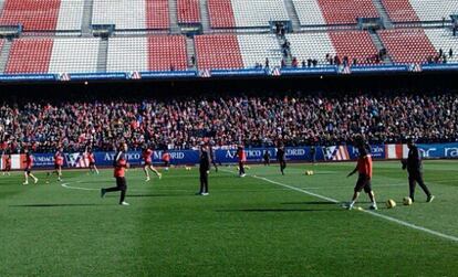 Imagen del entrenamiento de esta mañana.