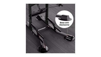 Estación de dominadas y torre de musculación ajustable