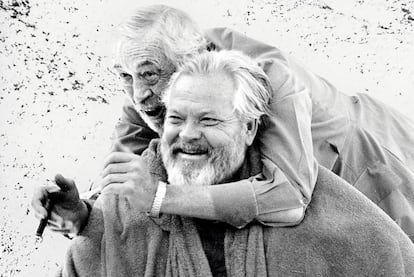 Orson Welles y John Huston siempre se comportaban como dos críos traviesos cuando estaba juntos. Incluso a una edad provecta.