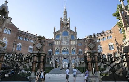 Fachada del hospital de Sant Pau de Barcelona, en cuyo recinto está la Casa Asia.