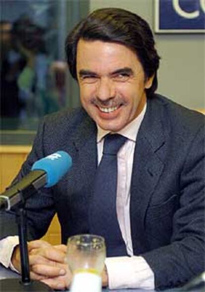 Aznar, durante una entrevista en la Cadena Cope.