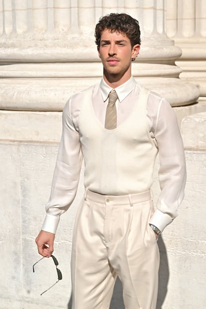 Manu Rios en el desfila masculino de Saint Laurent Spring/Summer 2026 en París la semana pasada.