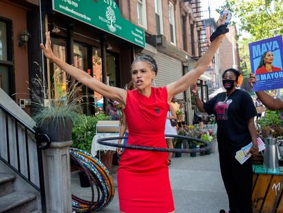 El pasado junio, durante un acto de campaña en el vecindario Bedford Stuyvesant de Brooklyn.