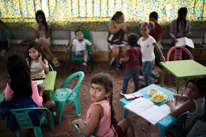 Niños en una escuela en Cúcuta, Colombia.