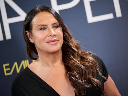 Karla Sofía Gascon, en diciembre durante la presentación de 'Emilia Pérez' en Madrid.