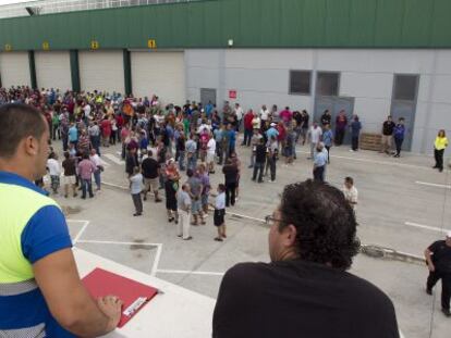 Una asamblea de los trabajadores de Limasa.