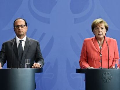 Hollande y Merkel. 