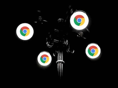 Modo oscuro de Google Chrome.