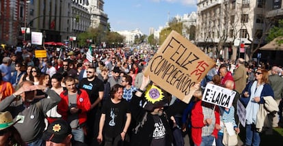 Manifestação do 15-M em Madri.