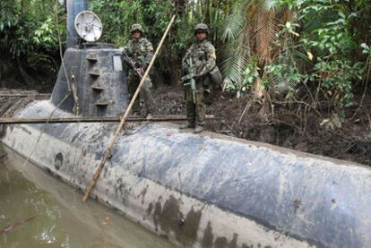 El submarino interceptado por el Ejército colombiano