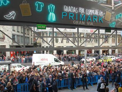 Tienda de Primark en la Gran Vía, en Madrid.