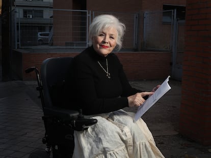 Beatriz Cano, que acaba de ganar una sentencia contra la Comunidad de Madrid, para que le den menú sin lactosa en la residencia donde vive, en Madrid.