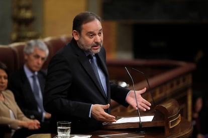 Transportation Minister José Luis Ábalos in Congress today.