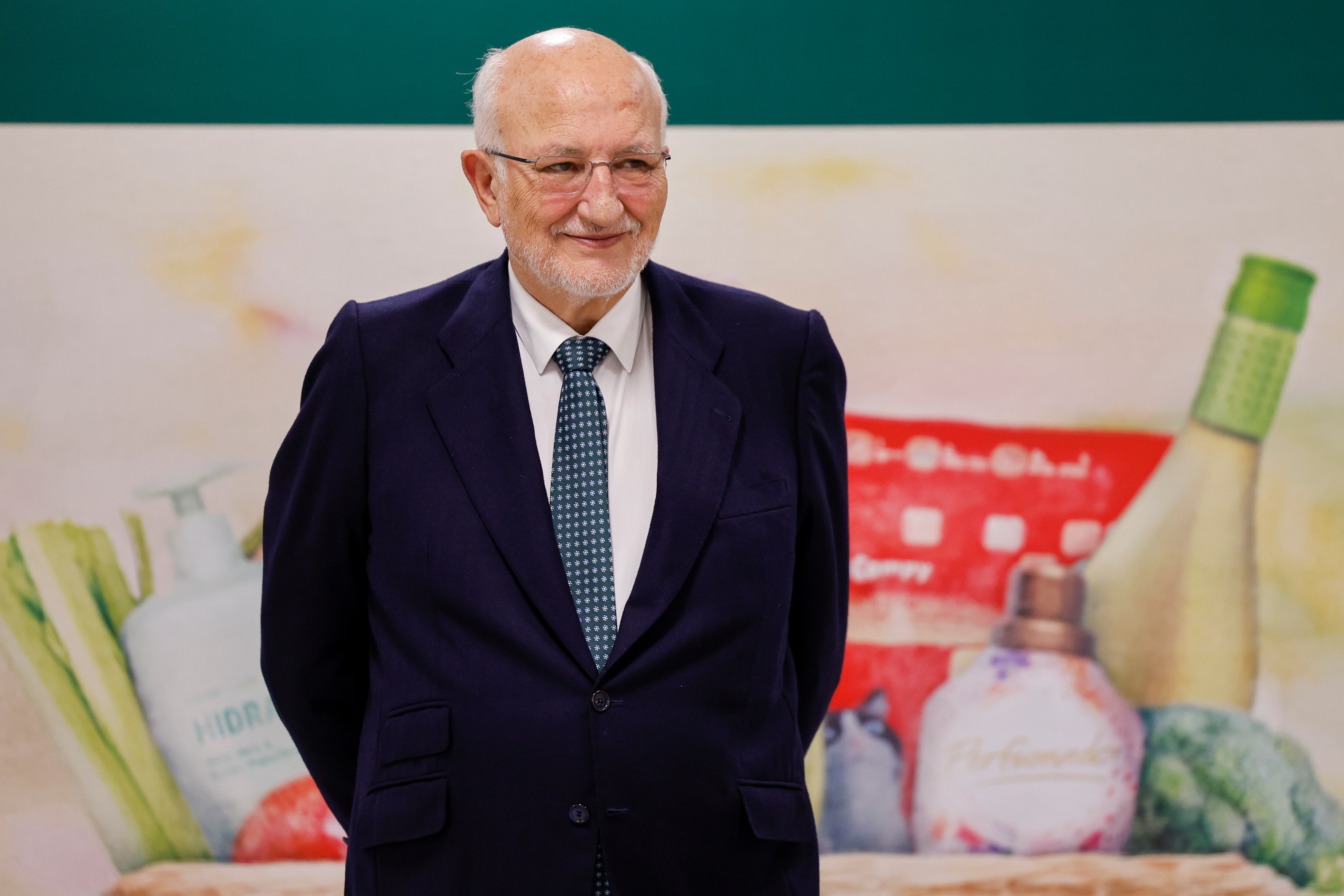 El presidente de Mercadona, Juan Roig, durante el acto de presentación de resultados de la empresa en el centro de coinnovación en Paterna (Valencia)