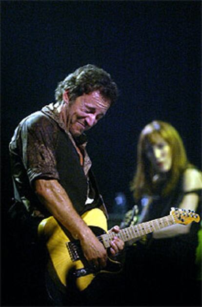 Bruce Springsteen, durante su actuación en Barcelona.