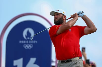 El golfista español Jon Rahm durante los Juegos Olímpicos de París 2024.