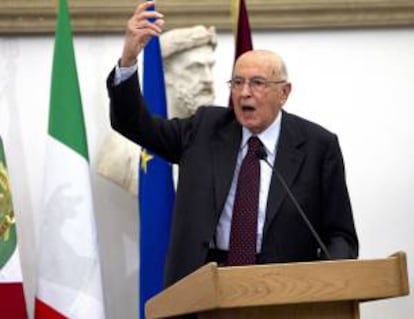 El presidente italiano Giorgio Napolitano. EFE/Archivo