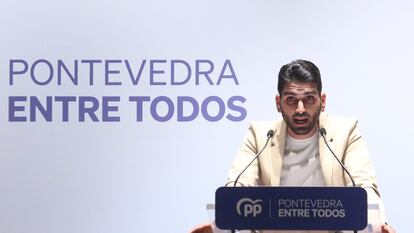 El concejal Matías González Cañón, en una imagen de un acto del partido difundida por el PP.