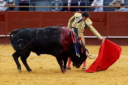 Toreo al natural de Juan Ortega a su primer toro.