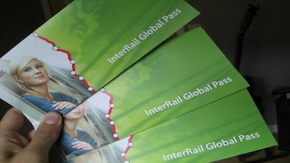 Billetes de Interrail que permite viajar en tren por Europa.