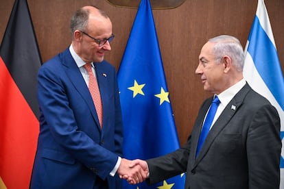 Friedrich Merz y Benjamín Netanyahu
