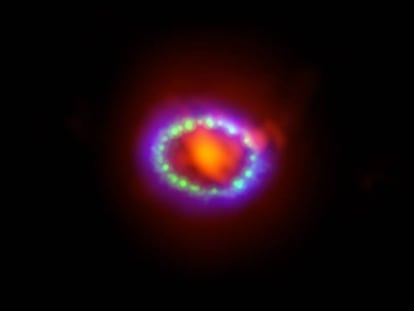 Reconstrucción de la supernova 1987A a partir de observaciones de telescopios en distintas longitudes de onda