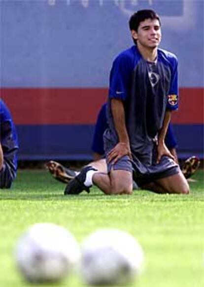 Saviola, durante un entrenamiento.