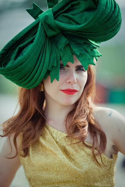 Paloma Faith, en los bastidores del Festival de Glasatonbury.